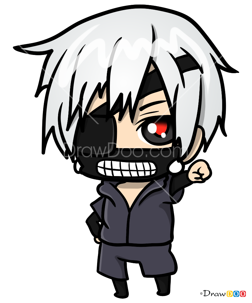 How To Draw Kaneki Chibi Tokyo Ghoul